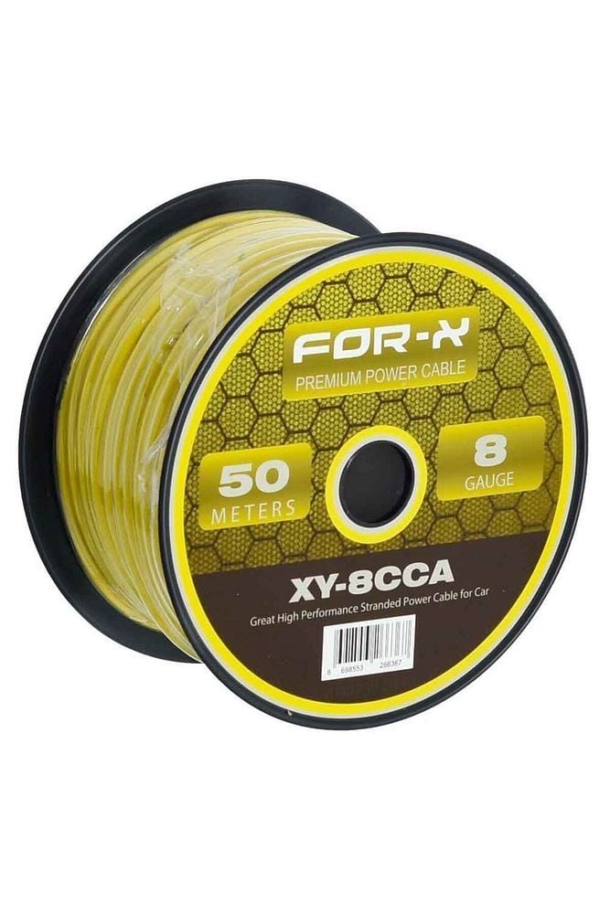 8 GA Bakır Oto Amfi Power Kablosu 50 Metre XY-8 CCA