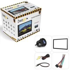 Twogo Go-i3356 Double Teyp 7 Inch Ekran Yansıtma 4*50W USB/BT/SD/FM/AUX Geri Görüş Kamerası