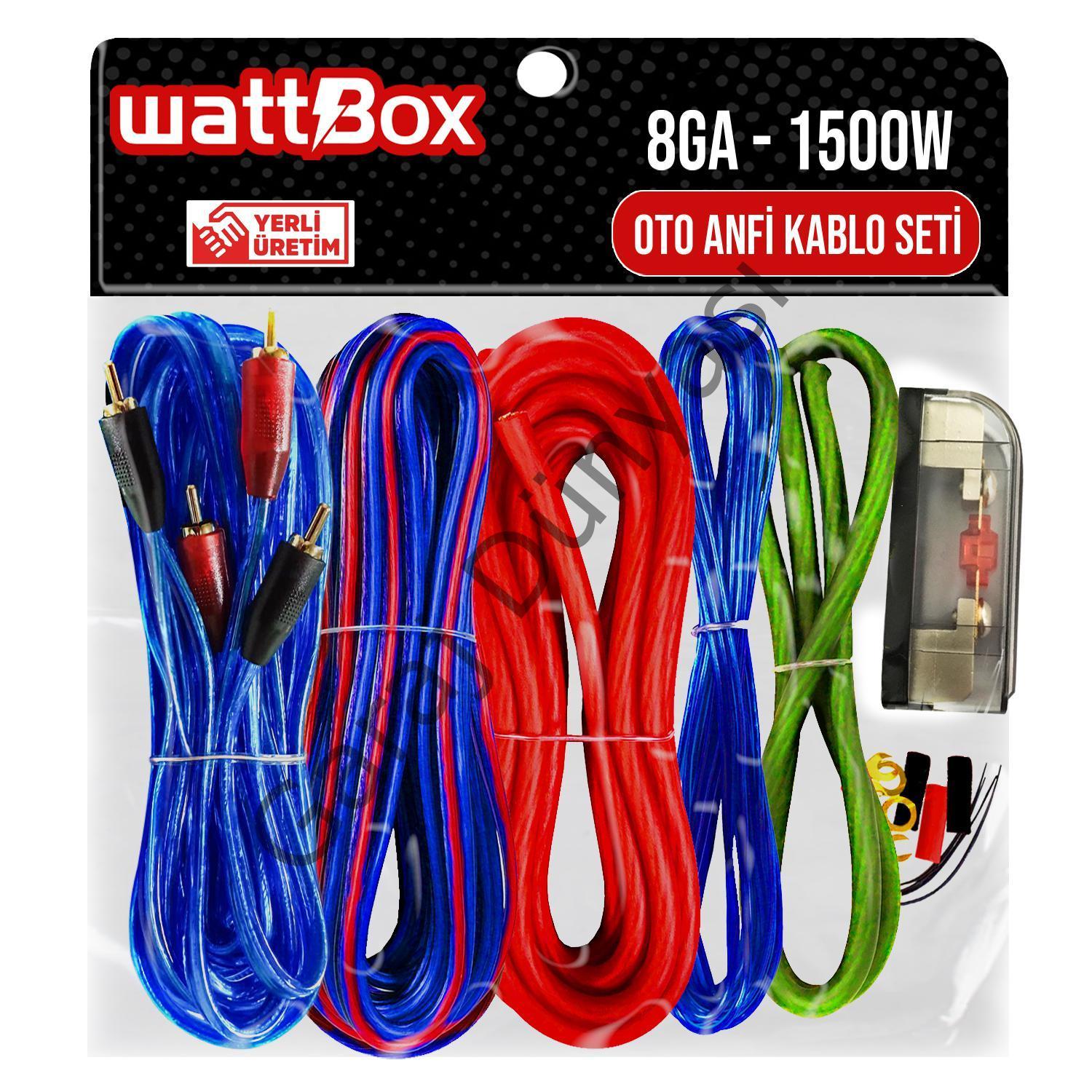 WattBox Oto Anfi Kablo Seti Full 8ga 1500W