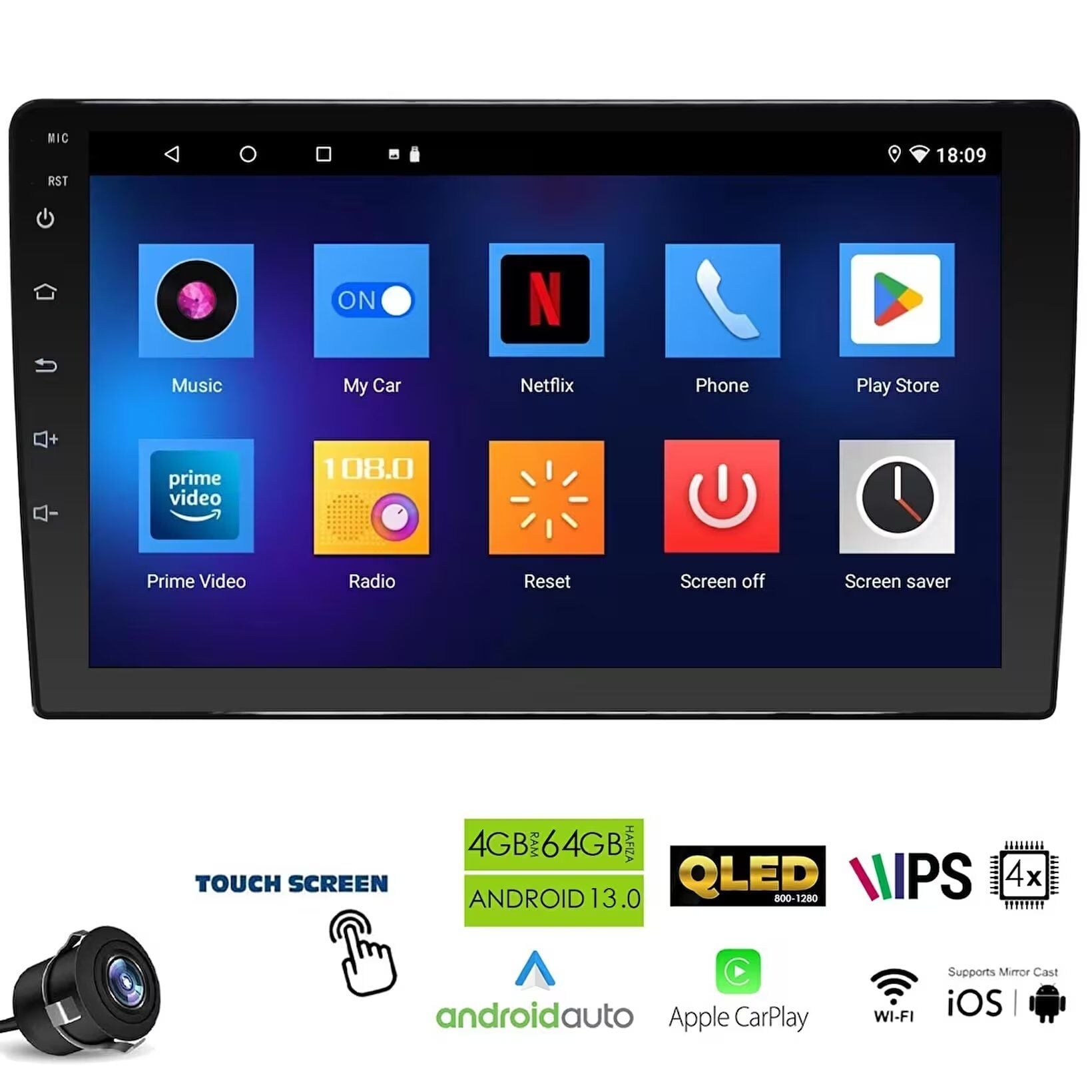 NEWFRON NF-Z90C Android Ekran Multimedya 9 Inch 4+64GB 4 Çekirdek Android 13