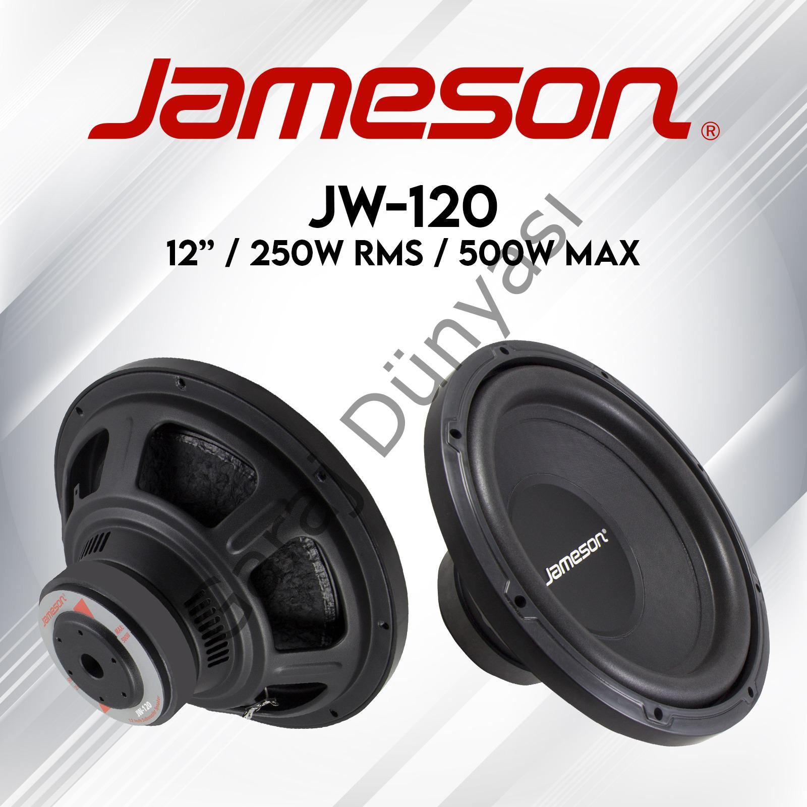 Jameson Jw-120 30 Cm 500W 250W Rms Subwoofer Oto Bass Hoparlör