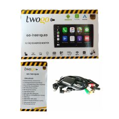 Twogo Go-İ1001QLED 10.1” İnç Android 15.0 Multimedya 2GB-32GB Carplay İnce Kasa HD Monitör 4*60W