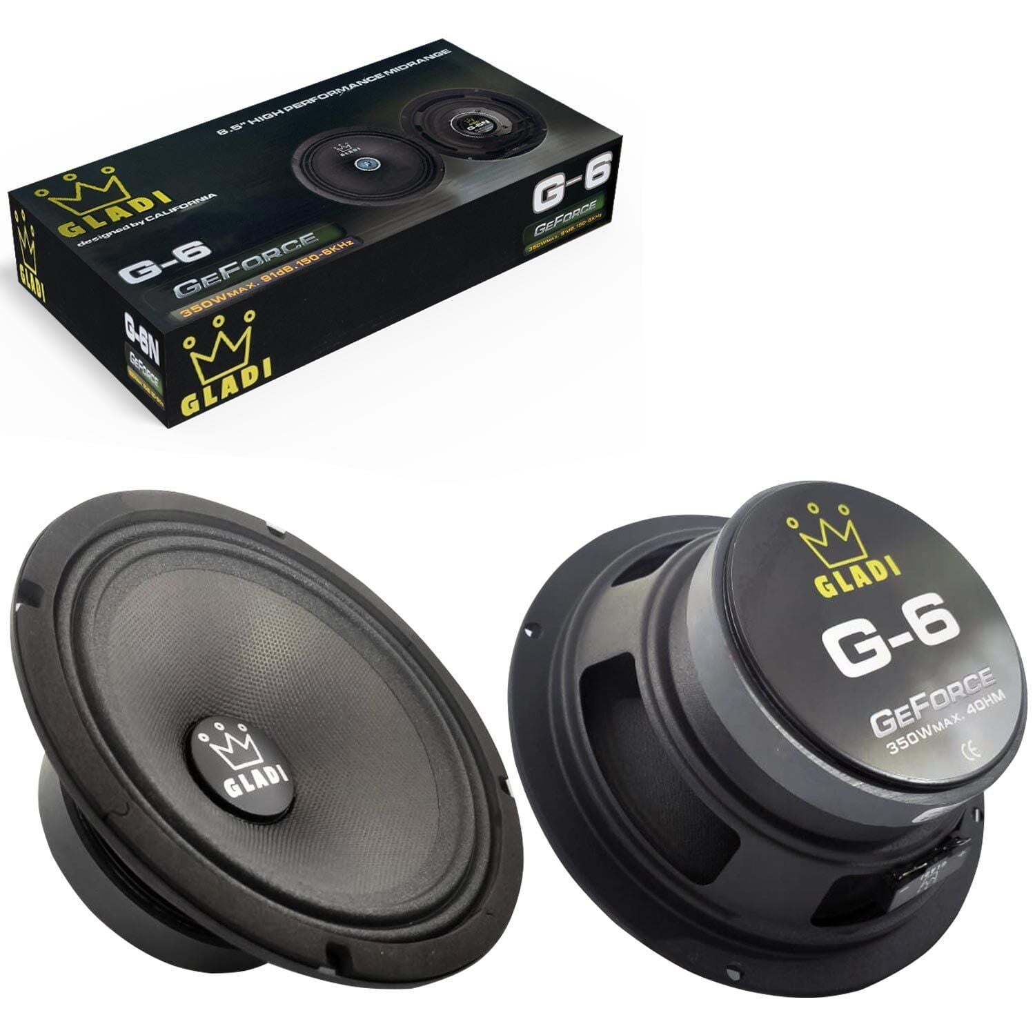 GLADI G-6 Oto Midrange 16cm 350W Maksimum 110W RMS 2 Adet