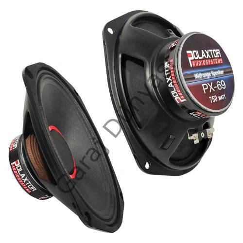 Polaxtor PX-69 750W Oto Midrange Oval Hoparlör Kapaklı 2 Adet