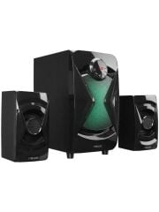 Mikado MD-370BT 38W Siyah BT/AUX/USB/FM/LED Işıklı Multimedia Speaker 2+1 Ses Sistemi