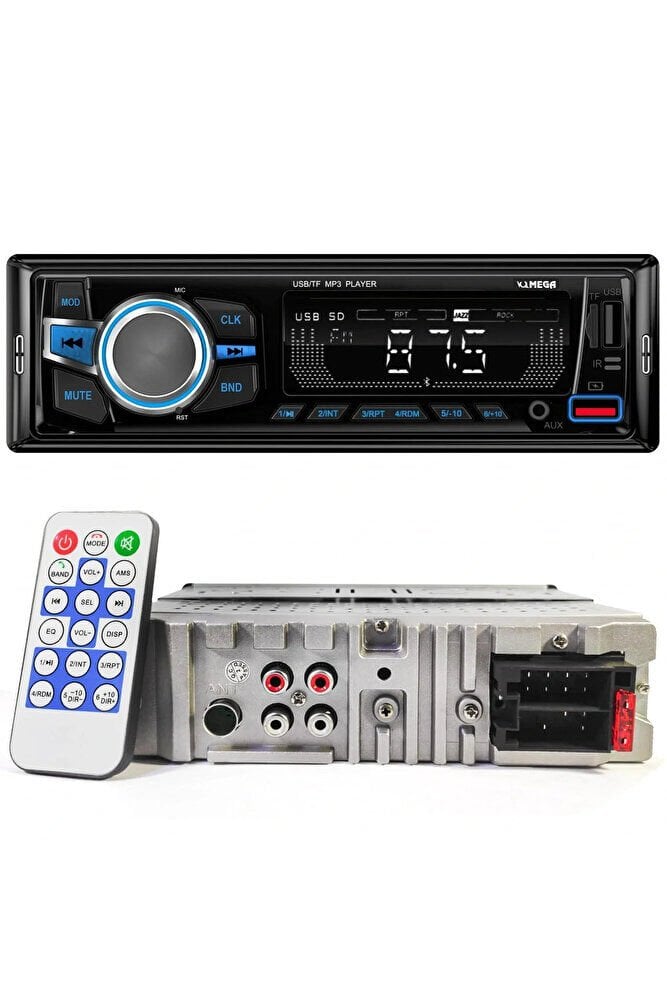 Mega Vm-410 Oto Teyp 4x60 Watt Bluetooth 2xusb Sd Fm Aux 7 Renk Ekranlı