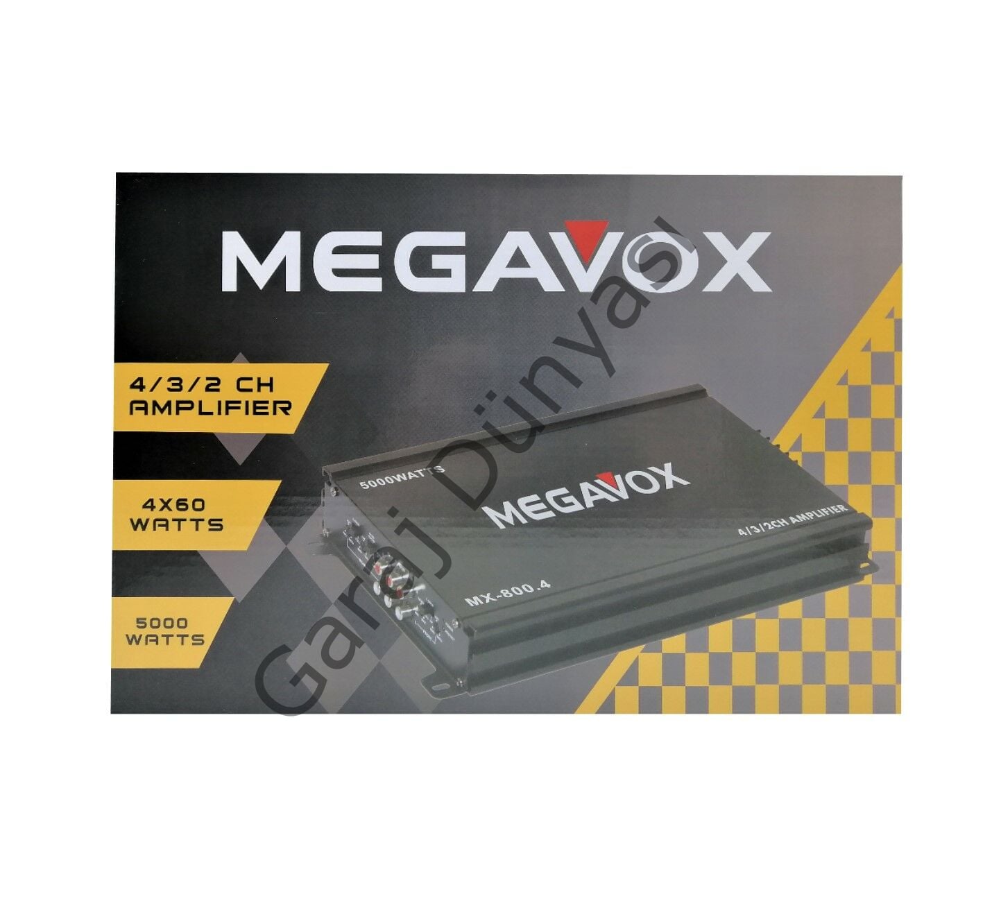 Megavox MX-800.4 4 Kanal 5000 Watt 4x60 Rms Stereo Amfi