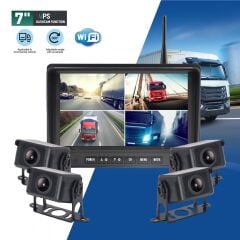 NEWFRON NF-DW105 7 İnç Araç Monitörü Set 4 Kamera DVR Kayıt Wireless