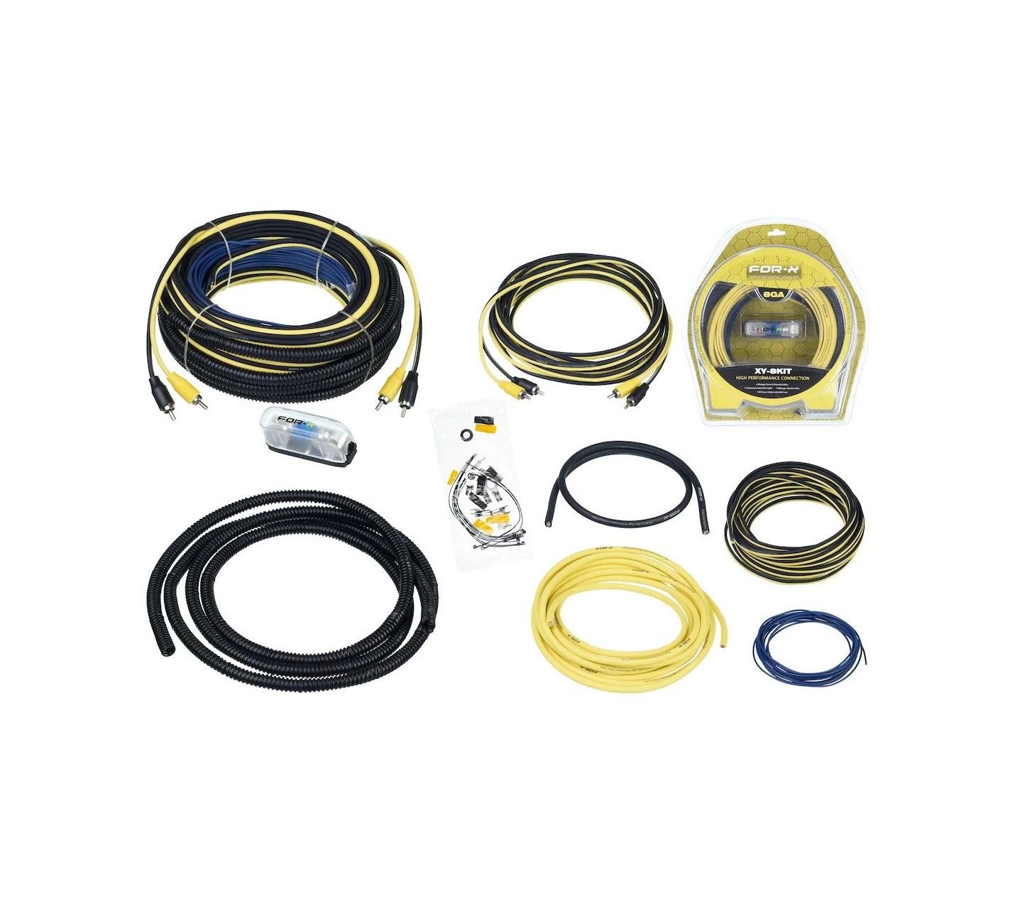 For-X Xy-8Kit 8Ga Profesyonel Oto Anfi Kablo Seti