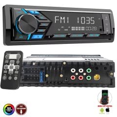 MEGAVOX MGX-X600 DSP Oto Teyp 4X60 Watt Bluetooth Mobil Aplikasyon Usb Fm Aux 7 Renk Ekranlı