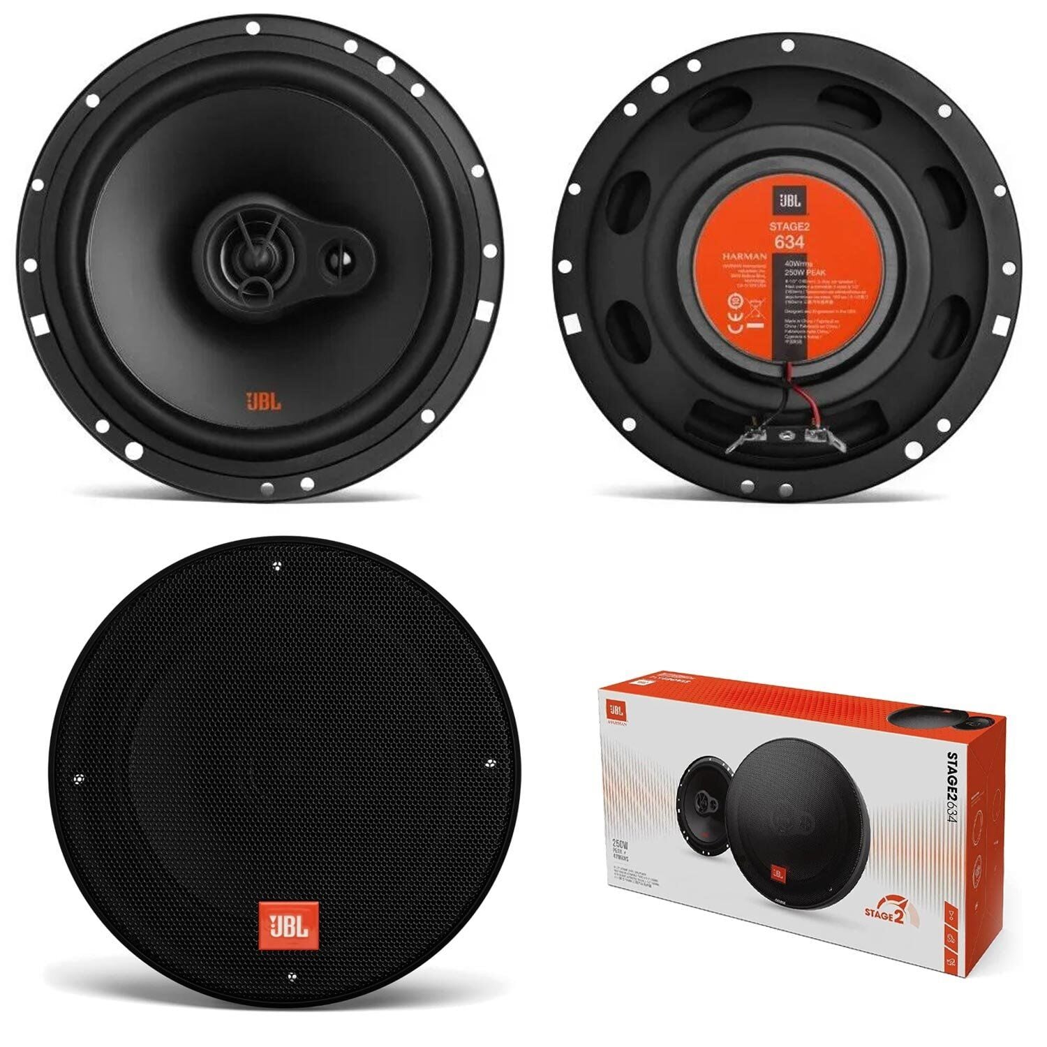 JBL STAGE2 634 Koaksiyel Hoparlör 16cm Tweeterli 3 Yollu 250 Watt 2 Adet