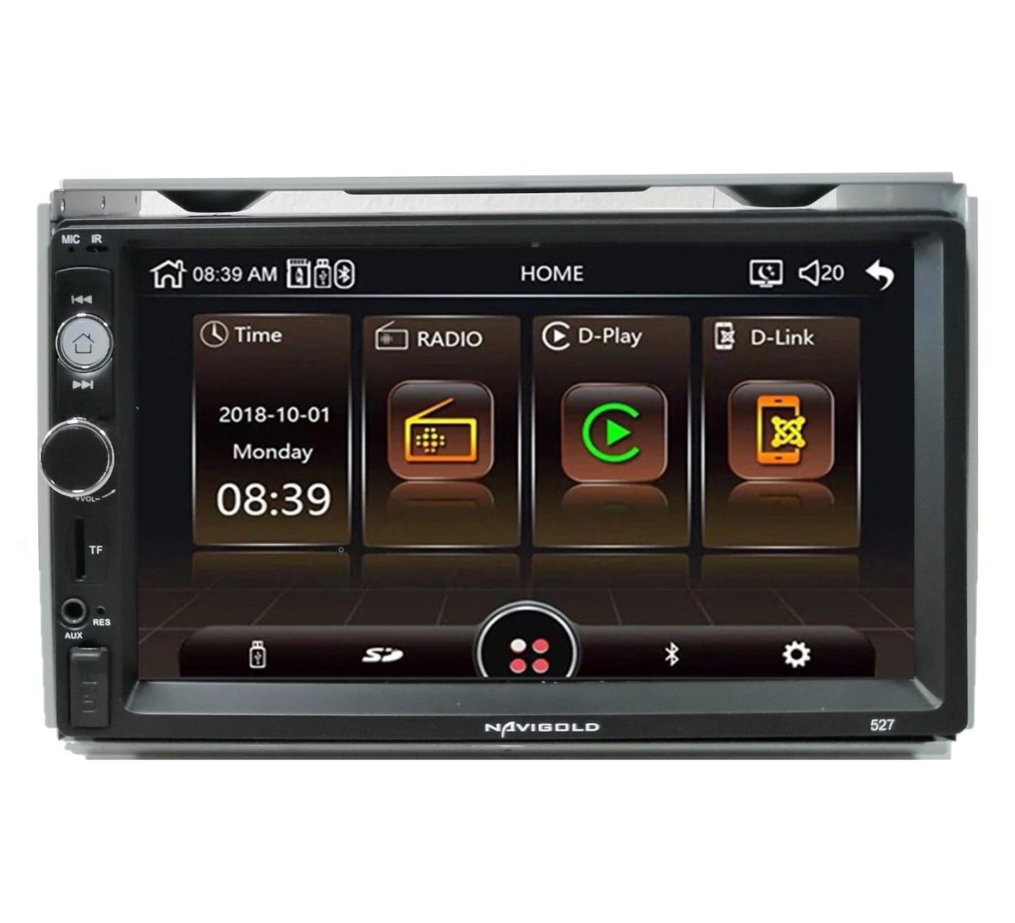 Navigold Ds-527 Double Teyp Geri Görüş Kamerası Hediyeli 7 Inch Usb/SD/Bluetooth