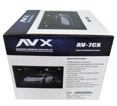 AVX AV-7CX 7'' Double Teyp USB AUX BT IOS-Android Uyumlu Geri Görüş Kameralı