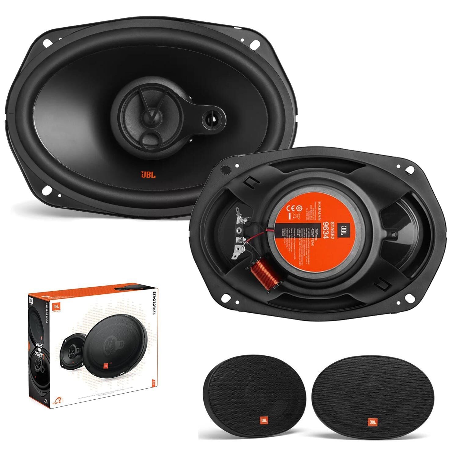 JBL STAGE2 9634 Koaksiyel Hoparlör Tweeterli Oval 6X9 İnç 3 Yollu 420 Watt 2 Adet