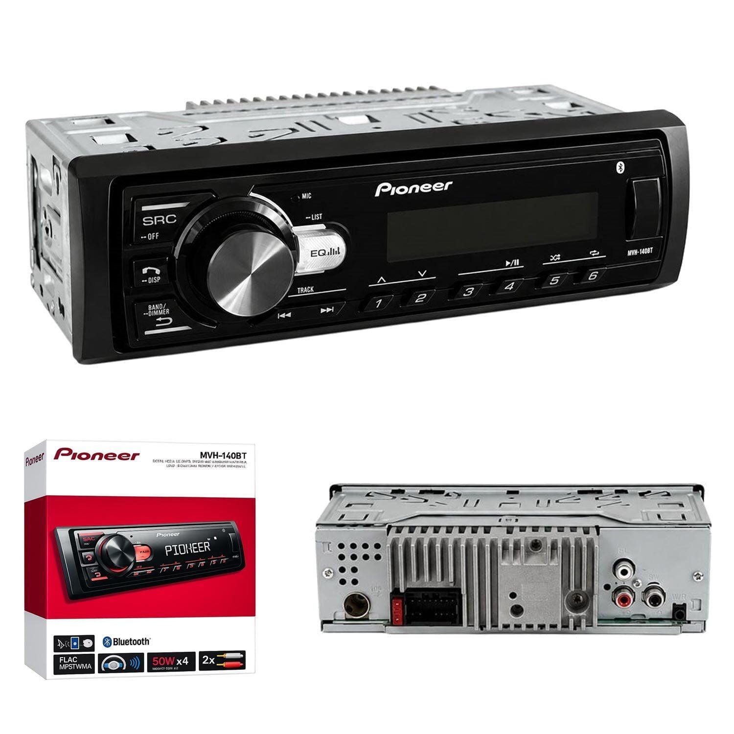 PIONEER MVH-140BT Araç Oto Teyp 4X50 Watt BT USB AUX FM