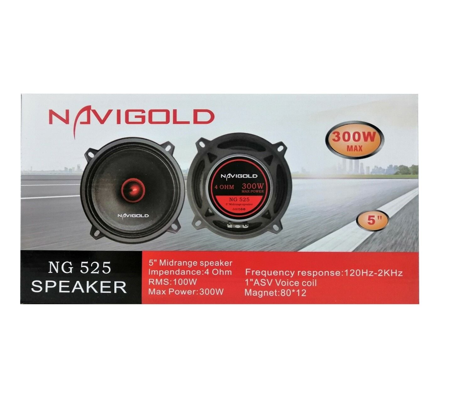 Navigold Ng 525 300 Watt 100 Watt Rms 13CM Midrange Hoparlör 2 Adet Kapaklıdır