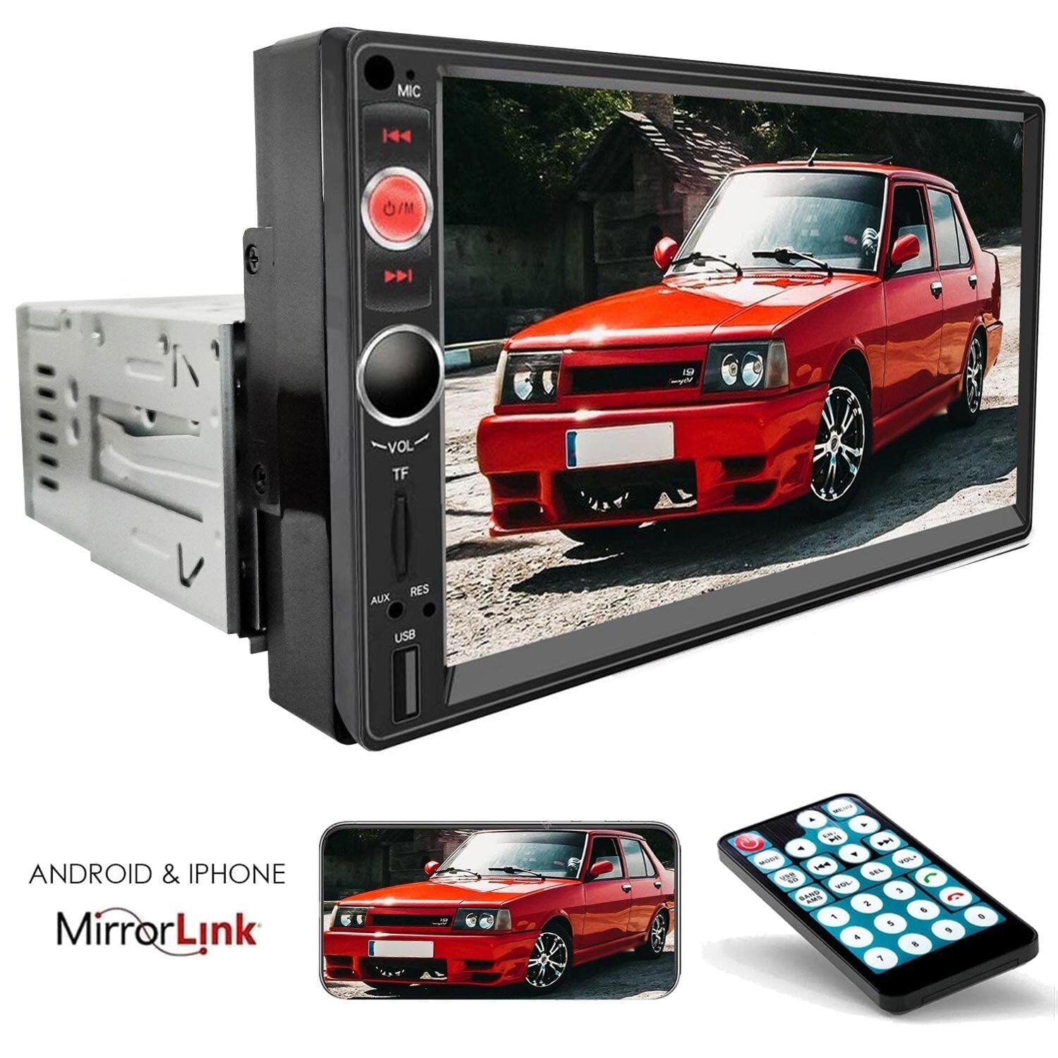 SOUNDWAY SW-6400 Araç Oto Double Teyp Single Dın 7 İnç 4X60W