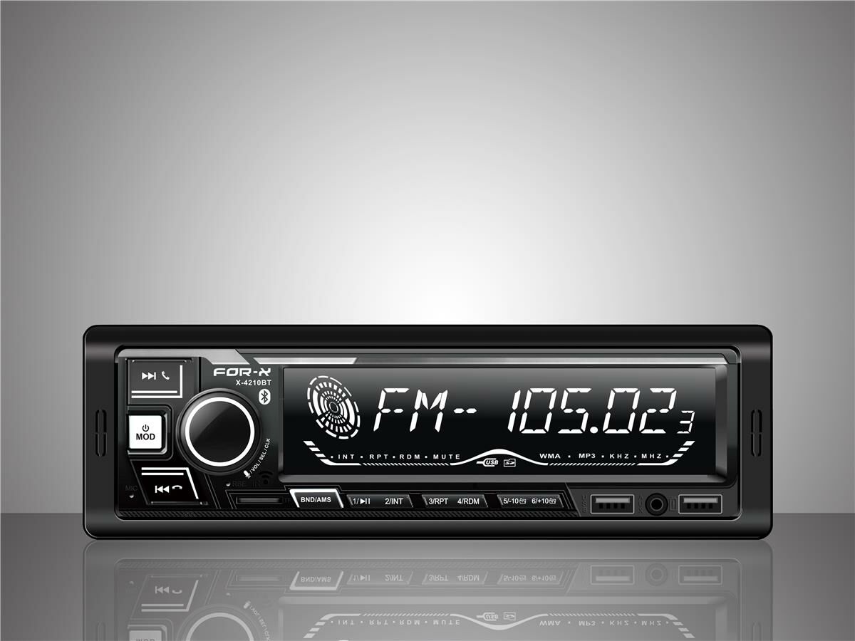 For-X X-4210Bt 4X55W Oto Teyp Usb/Tf/Aux/Bluetooth/Fm/ 2 Anfi Çıkışlı