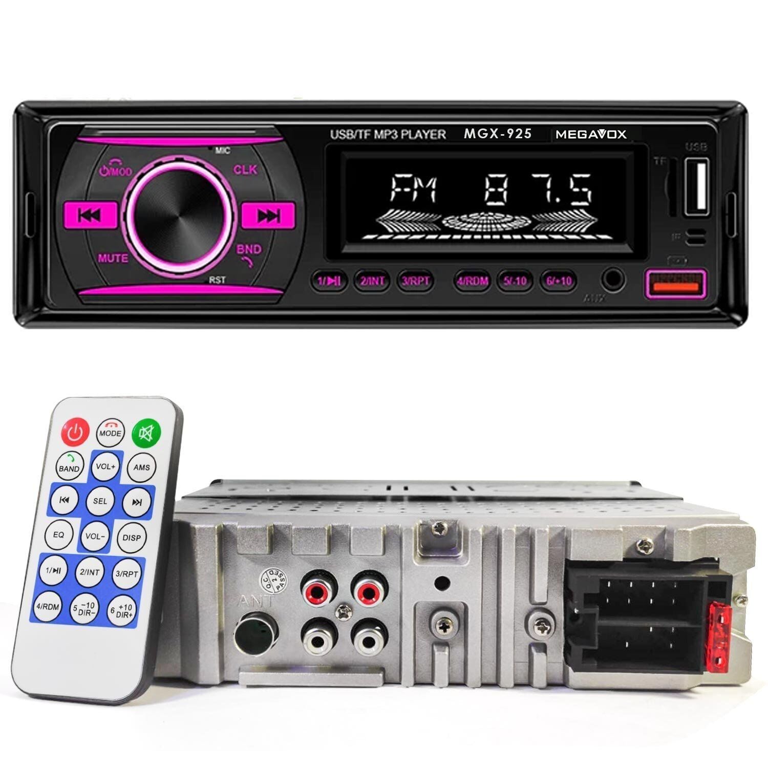 MEGAVOX MGX-925 Oto Teyp 4X50 Watt Bluetooth 2xUsb Fm Aux 7 Renk
