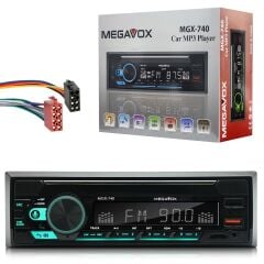 MEGAVOX MGX-740 Oto Teyp 4X60 Watt Bluetooth 2xUsb Sd Fm Aux 7 Renk