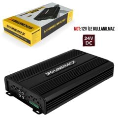 SOUNDMAX SX-3100.4 Oto Anfi Stereo 24V 4000 Watt 4 Kanal