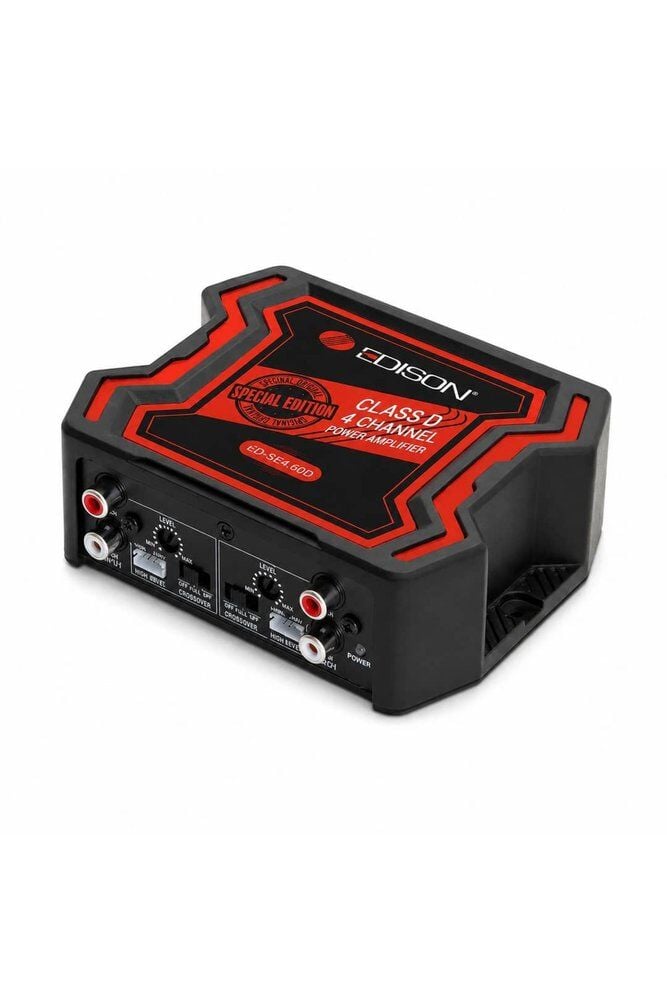 Edison ED-SE4.60D 4 Kanal Mini Class D Oto Amfi 4x60 RMS