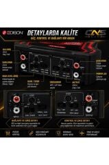 Edison ED-SE4.60D 4 Kanal Mini Class D Oto Amfi 4x60 RMS