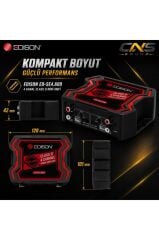 Edison ED-SE4.60D 4 Kanal Mini Class D Oto Amfi 4x60 RMS