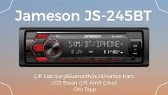 Jameson JS-245BT Çift Usb Şarj/Bluetooth/AUX/Hafıza Kartı/lcd Ekran Çift Anfi Çıkışlı Oto Teyp