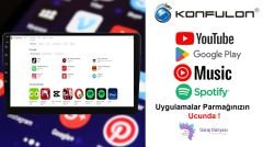 Garaj Dünyası Konfulon 2-32 GB 9 Inch Android Kapasitif Dokunmatik Ekran Soğutma Fanlı