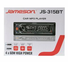 Garaj Dünyası Jameson JS-315 BT Oto Teyp Çift Anfi Çıkış/4*60W/Telefondan Kontrol/USB/BT/SD/AUX