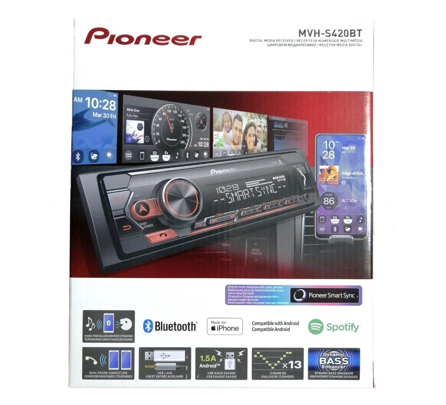 MVH-S420BT Oto Teyp Bluetooth/USB/ 13 Band EQ/Dynamic Bass/4*50W