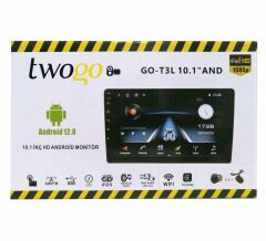 Twogo 10.1” İnç Android 12.0 İşletim Sistemli Multimedya 2GB-32GB Carplay İnce Kasa HD Monitör 4*60W