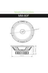 MACHETE Deaf Bonce Mm-80F 20Cm Profesyonel Oto Midrange Hoparlör 130W Rms 260W Maksimum Güç