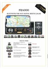 Fi Audio FR4000 Telefon Standlı Bluetooth/USB/AUX/SD/2 Anfi Çıkışlı Dijital Medya Çalar Oto Teyp