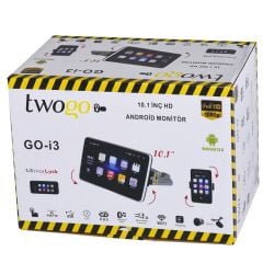 Twogo GO-i3 Tablet Multimedya Android 14 10.1 İnç HD 2+32 GB Oynar Başlık 4x60W Car Play Mirror Link