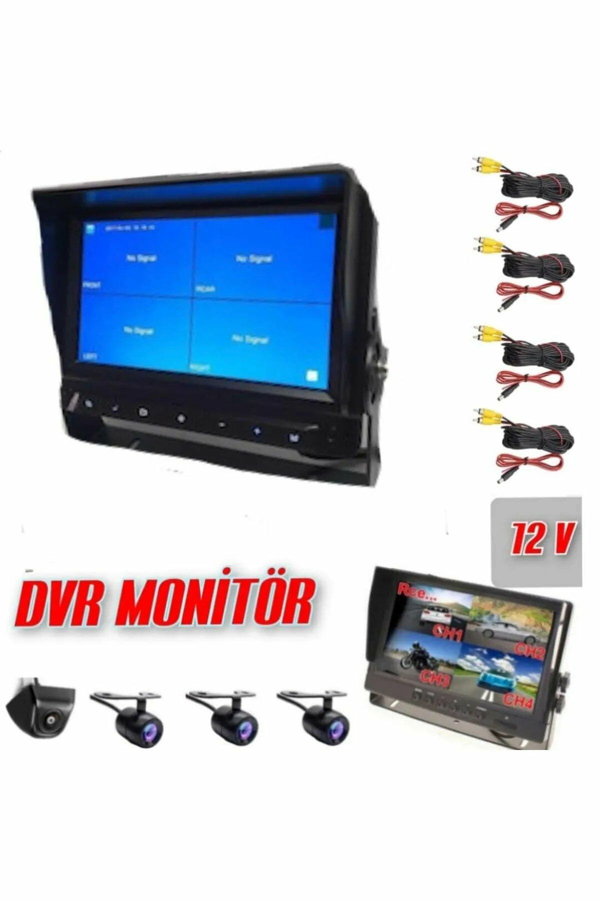 Navigold 4 Kameralı Kayıtlı Araç Monitörü 12 Volt & 64 Gb Destekli ( Sd Kart Sete Dahil Değildir )