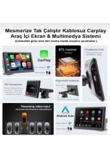 7 inç Tak Çalıştır Kablosuz Apple Carplay Android Auto Oto Multimedya Araç Araba Ekran double teyp