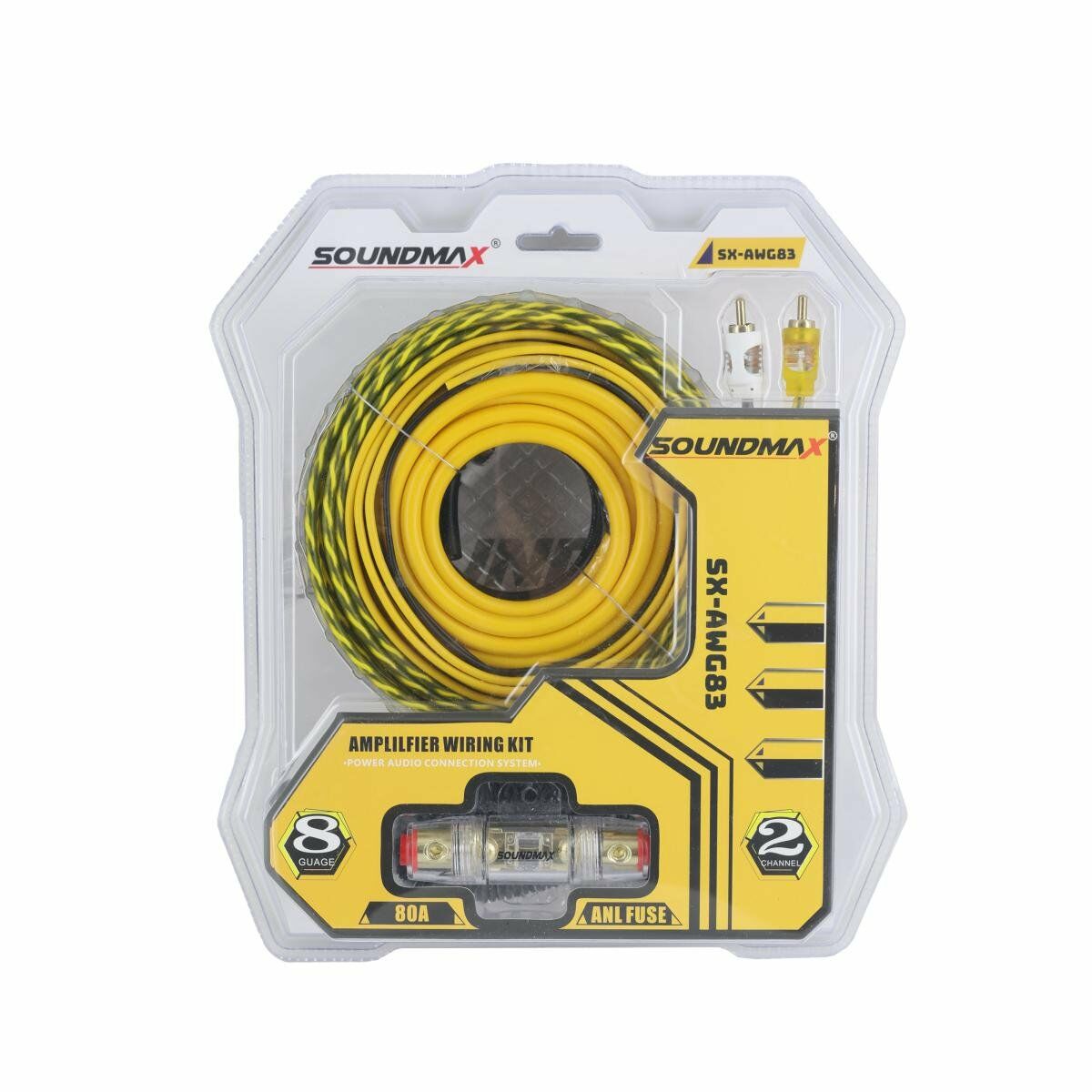 Soundmax SX-AWG83 8 GA Oto Anfi Kablo Kiti