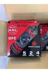 Reiss Audio RS-AWG47 4Ga OFC Profesyonel %100 Bakır Amfi Kablo Seti Yeni seri
