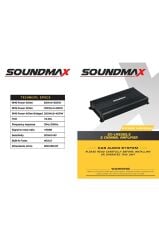 Soundmax SX-LM5065.5 5 Kanal Hibrit Amfi 4 Ohm 4X65W+350W RMS Bas Kontrol Aparatı İle Birlikte