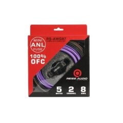 Reiss Audio 8GA OFC Amfi Kablo Seti Yeni Seri Kaliteli – RS-AWG87 Tam Bakır Profesyonel Anfi Kablosu Seti 8GA