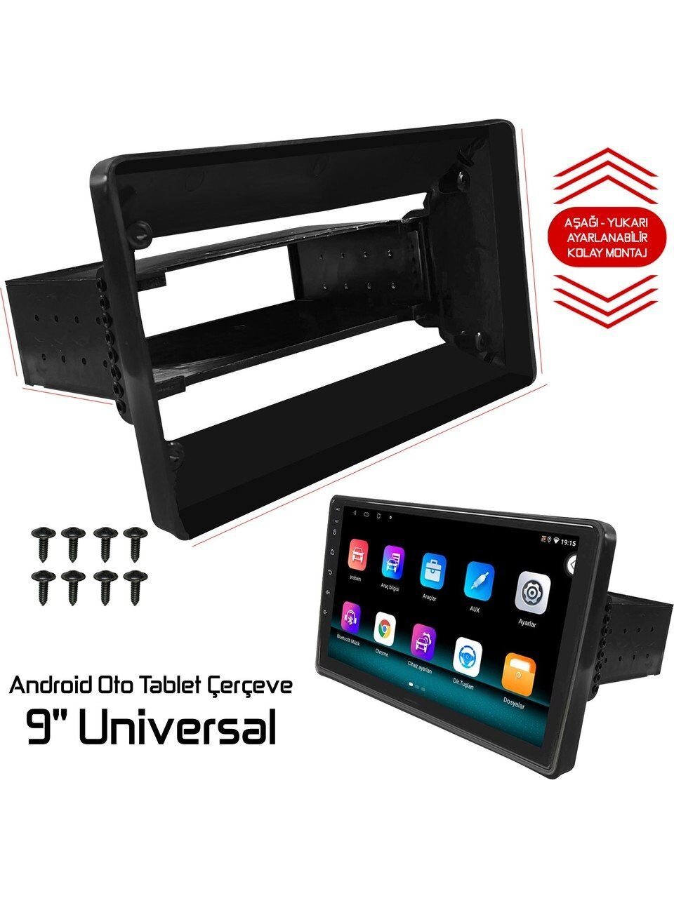 Navex 9'' Android Oto Tablet Çerçevesi Universal Ayarlanabilir