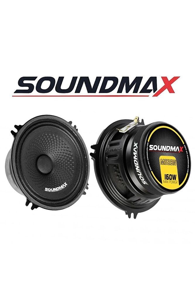 Soundmax Sx-m52bn Oto Hoparlör160Wat 80W Rms 13Cm Midrange Hoparlör