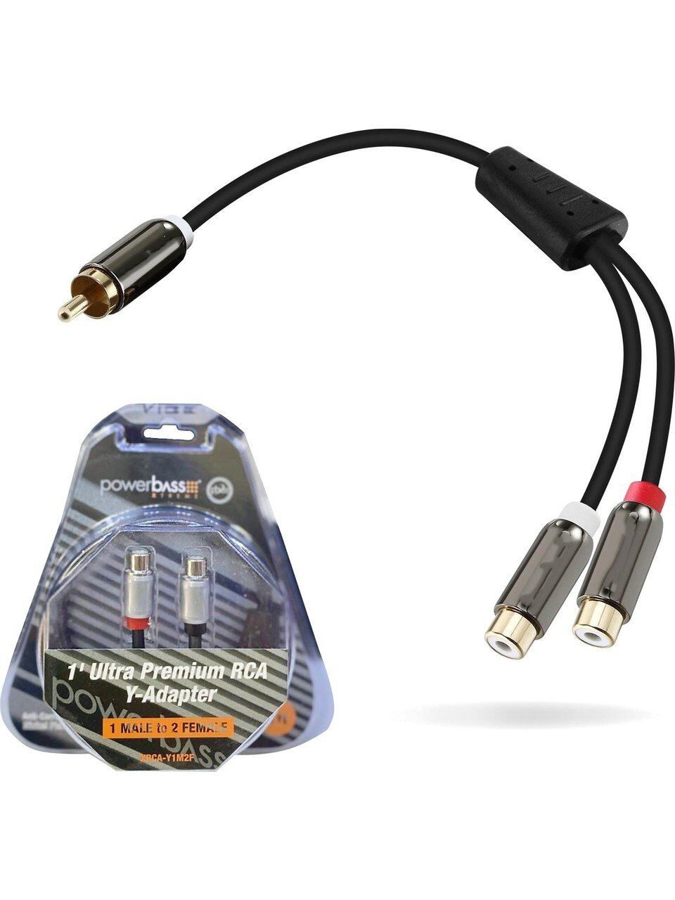 Powerbass XRCA-Y1M2F Anfi Y Kablo 1 Erkek 2 Dişi OFC