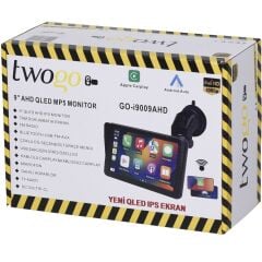 TWOGO 9'' Apple Carplay Android Auto AHD QLED IPS MP5 Monitör GO-İ9009 AHD