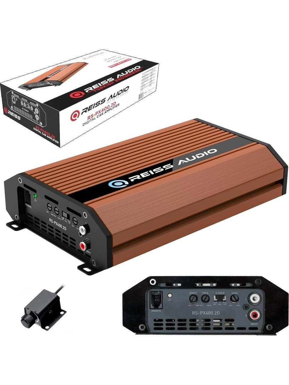 Oto Anfi 400W 2 Kanal Bass Kontrol RS-PX400.2D 4 Ohm 400W*2 RMS