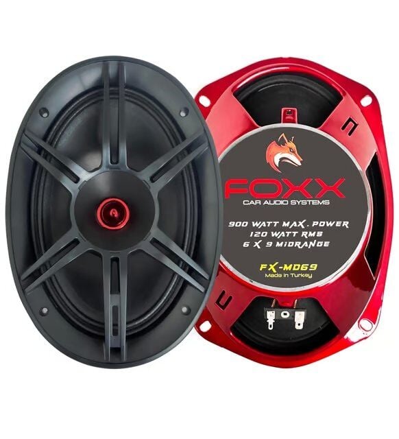 Foxx Fx-md69 Oto Midrange Oval 6x9 İnç 900 Watt 120W RMS Kapaklı 2 Adet