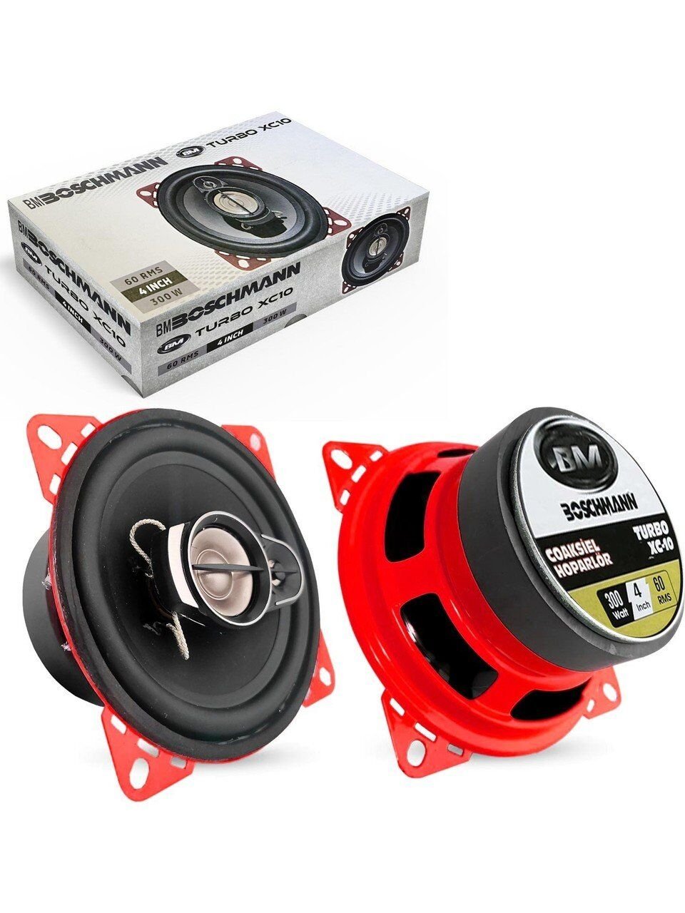 Boschmann Turbo XC10 Koaksiyel Hoparlör 10 Cm 600W Maksimum 50W RMS