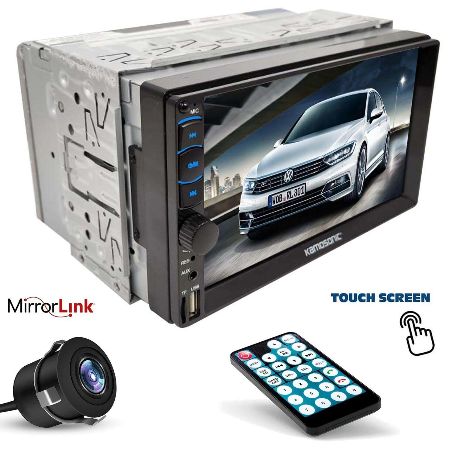 Kamosonic KS-G753 Mirrorlink BT/USB/SD/AUX/FM Kameralı Double Teyp